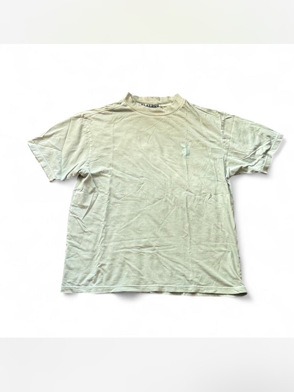 PLAYBOY Men’s Sage Green Crew Neck Tee